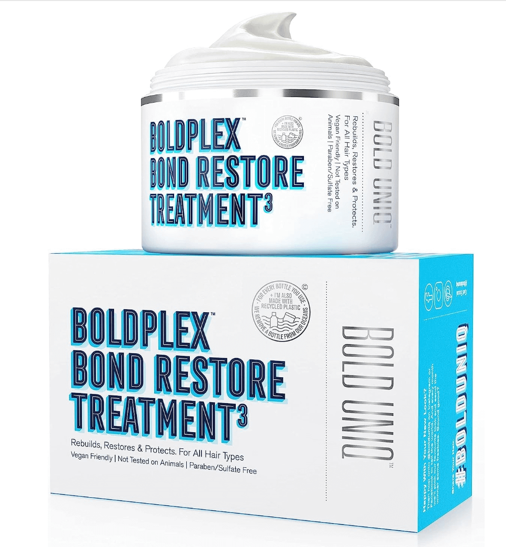 BoldPlex 3 Hair Mask - Deep Conditioner Protein Treatment for Dry, Damaged Hair - Conditioning Moisturizer Products for Curly, Bleached, or Frizzy Hair - Vegan & Cruelty Free